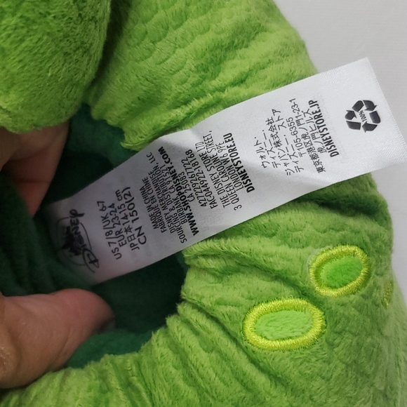 Disney Pixar Rex Dinosaur plush kids slippers US 7/8 - Picture 6 of 9
